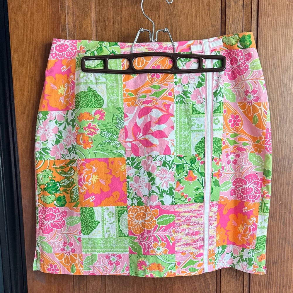 Tiki beach floral flower Hawaiian skort size 8